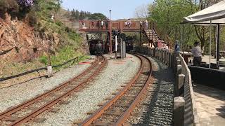 Llanrwst Easter 2019 Festiniog Railway steam trains at TanyBwlch [upl. by Anayt737]