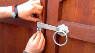 How to fit a ring gate latch to a wooden gate [upl. by Wadell689]