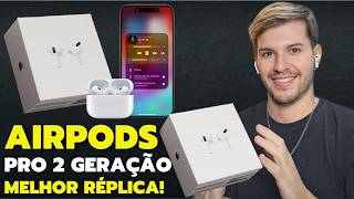 AIRPODS PRO 2 geração RÉPLICA PERFEITA com CANCELAMENTO de ruído da shopee CHOCADO com a QUALIDADE [upl. by Ontina45]