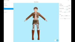 2022 09 13 VRoid Studio Eren Yeager Animation Presets [upl. by Asilrac]