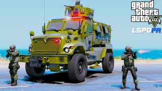 GTA 5 New SWAT Team MRAP Armored Truck Responding To Armed Robbery In LSPDFR Police Mod [upl. by Vally]