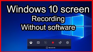 Windows 10 Screen Recorder  Screen Recording Game Bar Without Software Screen Recording windows 10 [upl. by Rosalinda]