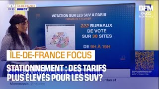 Les SUV doiventils payer plus cher Les Parisiens invités à voter [upl. by Naimad]