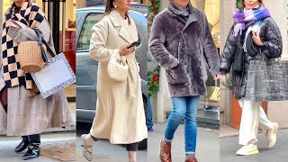 WINTER 2024 MILANESE ON SHOPPING WALK 🇮🇹MILAN STREET FASHION ❄️ITALIAN STREET STYLE vanityfair [upl. by Josie]