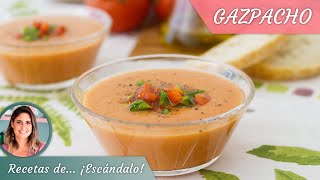 GAZPACHO ANDALUZ tradicional y súper fácil [upl. by Eisnyl]