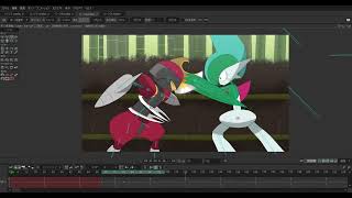 Gallade vs Bisharp Pokémon Fan Art Battle💥🔥 Electrifying animation amp rig created by Teke using Moho [upl. by Aihsekal983]