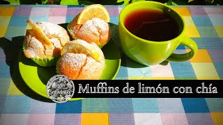 MUFFINS DE LIMÓN Y CHÍA  Vida saludable Aned [upl. by Mccahill]