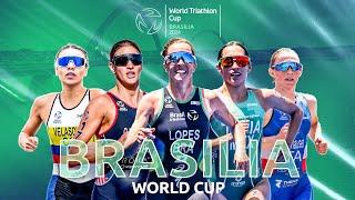 2024 World Triathlon Cup Brasilia  WOMEN [upl. by Ecirpac]