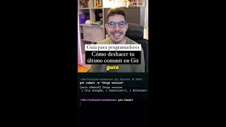 Guía de cómo deshacer un commit en Git [upl. by Selimah932]