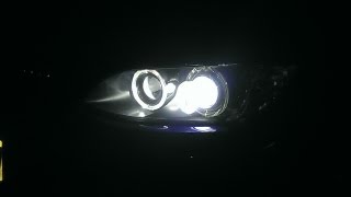 H8 10w CREE LED light bulbs for my e92e93 Angel Eyes [upl. by Aylmar]