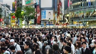 Japans Shibuya Crossing may be the busiest pedestrian crossing in the world [upl. by Montfort304]