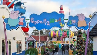 Peppa Pig World PreChristmas Event Walkthrough at Paultons Park Nov 2021 4K [upl. by Hiram]