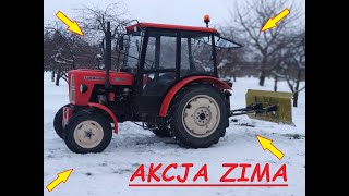 Zasypało nas❄️🙆 Odśnieżamy podwórko pługiem własnej roboty 🚜 [upl. by Yaras]