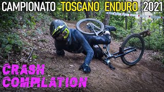 Campionato Toscano Enduro MTB  CRASH COMPILATION  Carmignano 2021 [upl. by Ronyam347]