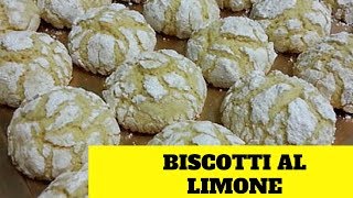 Biscotti al Limone Croccanti fuori e Morbidi dentrosenza burro [upl. by Geoff]