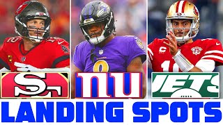 NFL Free Agent Quarterbacks amp Landing Spots 2023 NFL Free Agency Predictions [upl. by Sheffie]