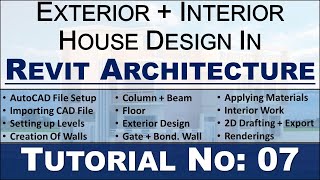 Tutorial 07  Creating Gate and Boundary Wall In Our Revit House Model [upl. by Cheria]