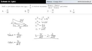 Zadanie 14  Matura  6 maja 2014 [upl. by Aveer]