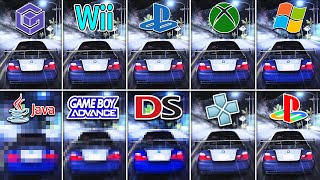 Need for Speed Carbon 2006 PC vs PS2 vs Xbox 360 vs PS3 vs Wii vs GBA vs Java vs DS vs PSP vs GC [upl. by Nwatna]