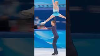 Evgenia Tarasova amp Vladimir Morozov Olympic Games 2022 🩵🤯 figureskating pairskating iceskating [upl. by Copp24]