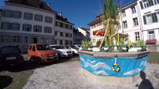 STREET VIEW Altstadt von Bischofszell in SWITZERLAND [upl. by Yule]