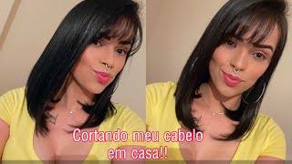 Cortando meu cabelo long bob em casa [upl. by Benita]