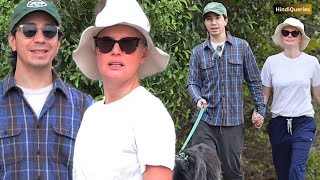 Kate Bosworth and Justin Long Wrap Their Arms Around Each Other on Walk with Dog in Los Angeles [upl. by Wini]