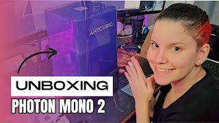 UNBOXING ANYCUBIC Photon Mono 2  impressora 3d de resina muito pequena [upl. by Raymond866]