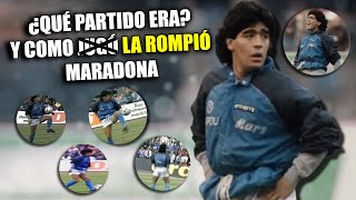 Que pasó después del mejor calentamiento de la historia donde MARADONA demostró que era dios en esto [upl. by Ardnikal]