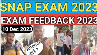 SNAP EXAM Analysis 10 Dec 2023SNAP exam review 2023 [upl. by Aleyam]