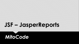 JSF JasperReports [upl. by Terr389]