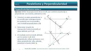 Recta perpendicular a otra por un punto Diédrico Directo [upl. by Temhem]