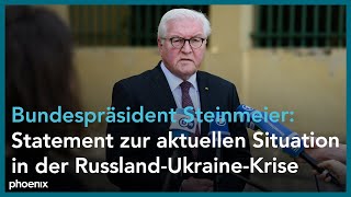 RusslandUkraineKrise Statement Bundespräsident FrankWalter Steinmeier [upl. by Annel973]