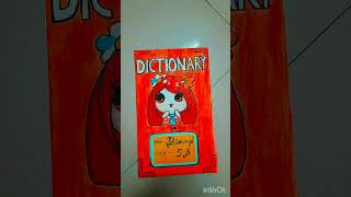 Mini Dictionary Project 🧡 shorts project frontpage englishprojectfrontpagedesign [upl. by Lanfri174]