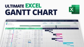 How to create Ultimate Excel Gantt Chart for Project Management with Smart Dependency Engine [upl. by Aseeral153]