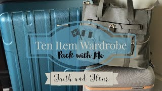 Ten Item Wardrobe  Pack with Me  Whats in my Luggage [upl. by Ylak]