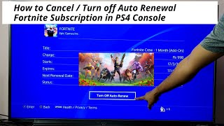 New 2022  How to Cancel Fortnite Subscription in PS4 Console [upl. by Laertnom882]