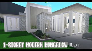 111k Modern Bungalow Roblox  Bloxburg  Speedbuild  Tour  iiLyxa [upl. by Judy]