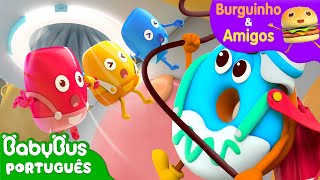 Eu Sou SuperHerói  Burguinho e Amigos  Aventuras Alimentares  Desenho Infantil  BabyBus [upl. by Mosenthal]