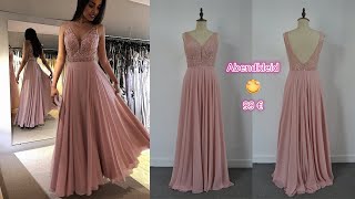 Abendkleid Lang Altrosa Chiffon online kaufen [upl. by Perron859]