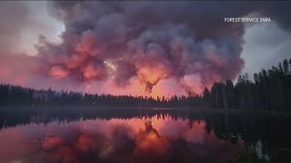 Wildfires across the region grow over the weekend some prompt evacuations [upl. by Alleuqahs46]