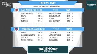 East Molesey CC 1st XI v Tunbridge Wells CC 1st XI [upl. by Leasa]