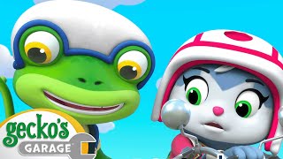 Motorcycle Madness  Geckos Garage  Cartoons For Kids  Toddler Fun Learning [upl. by Dyke]