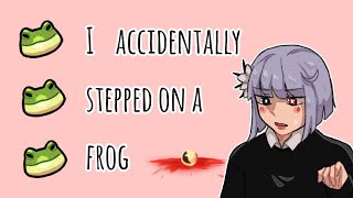 TW Blood Gore  I accidentally stepped on a frog  Frogs Eye Candy  Candyball meme [upl. by Fayette760]