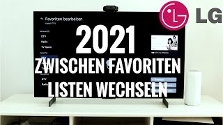 Favoriten Listen wechseln LG TV 2021 [upl. by Bogey543]