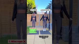 Top beginner jump rope tips 👊🏼 link to ropes in comments ⬇️ jumprope skipping tips [upl. by Cis54]