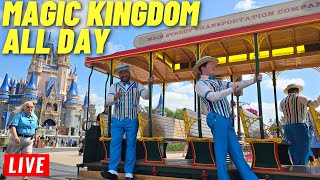 🔴 LIVE Magic Kingdom All Day Sunday rides shows parades Fireworks Walt Disney World 7142024 [upl. by Alleacim]