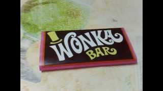 Willy Wonka Chocolate Golden Ticket from Willy Wonka and the chocolate factory [upl. by Yldarb]