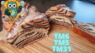 saftiger Nusszopf mit Glasur  Wie backe ich einen Nusszopf  Thermomix TM6 TM5 [upl. by Eneleahs]