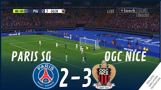 PARIS SAINT GERMAIN vs OGC NICE 23 MATCH HIGHLIGHTS • Video Game Simulation amp Recreation [upl. by Jobina541]